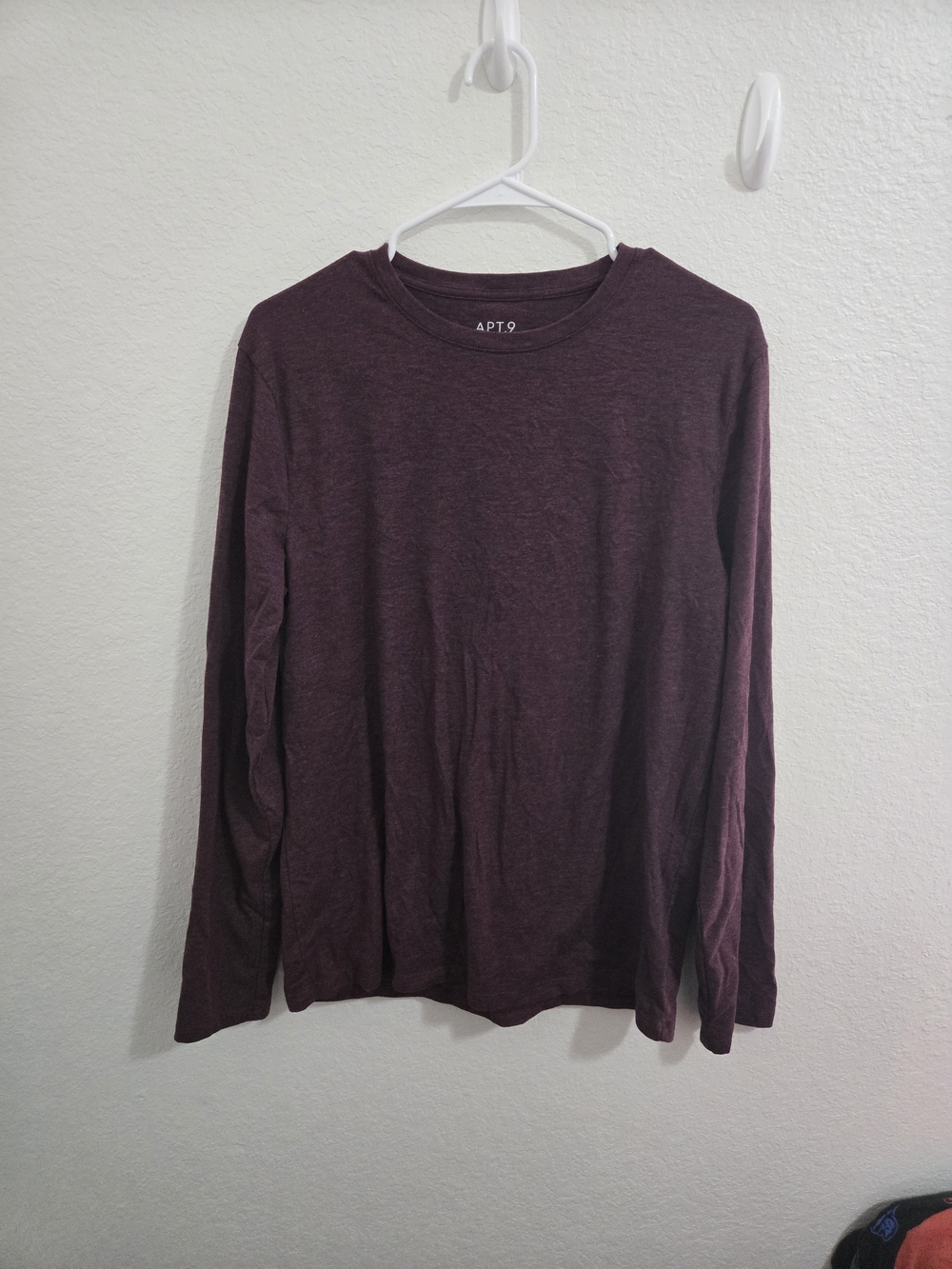 Apt. 9 Men’s Long-Sleeve Crewneck Shirt - Deep Wine
